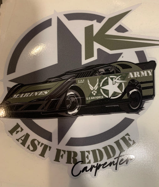 Vinyl/Decal/Sticker Military Tribute Car Decal White